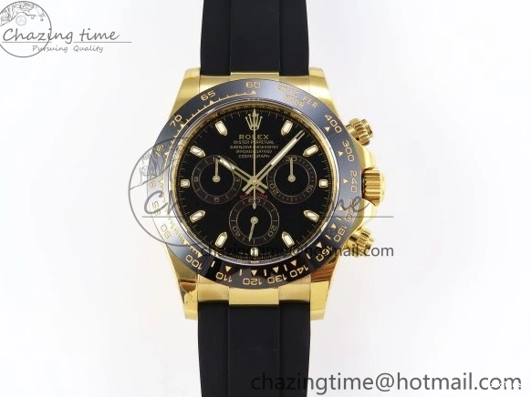 MiroTime 0106 DAYTONA 116518 APSF 1:1 BEST EDITION BLACK DIAL ON OYSTERFLEX RUBBER STRAP SH RelaxedFit 1782